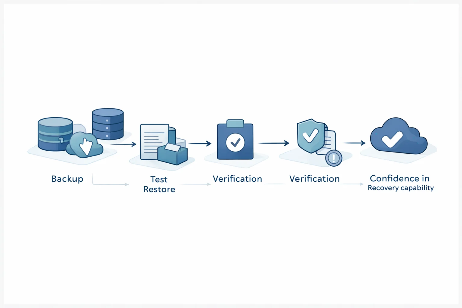Backup restore testing and validation flow